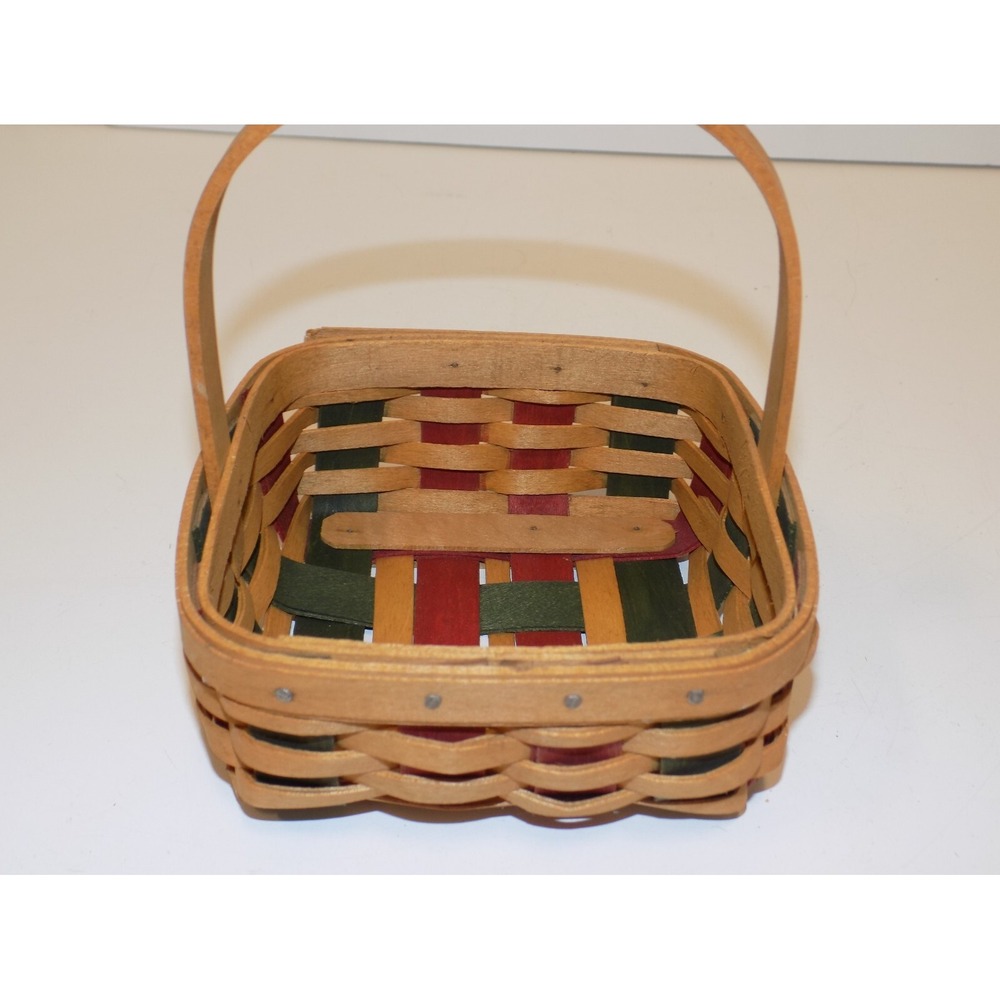 Small Holiday Helper Basket w/ Paprika Liner & Protector 2003 Longaberger - Picture 7 of 16